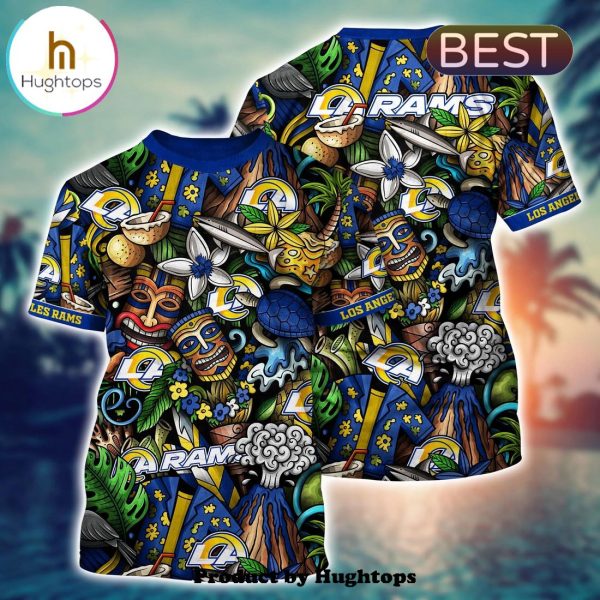 Los Angeles Rams Flower Hawaii Shirt For Fans, Summer Football Shirts