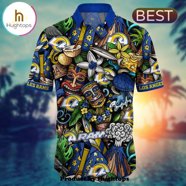 Los Angeles Rams Flower Hawaii Shirt For Fans, Summer Football Shirts