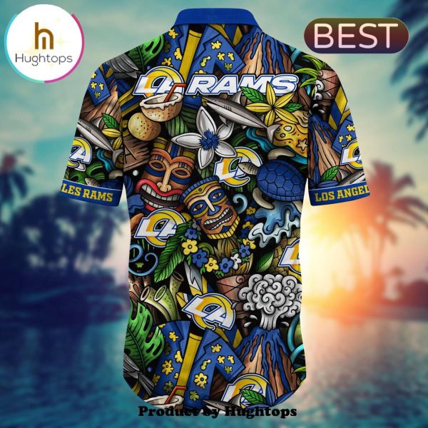 Los Angeles Rams Flower Hawaii Shirt For Fans, Summer Football Shirts