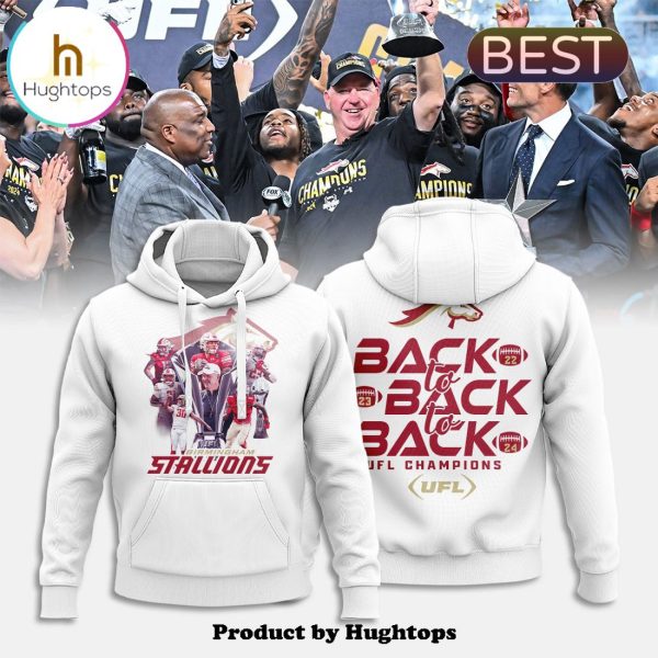 Luxury Birmingham Stallions White 2024 Champions Hoodie