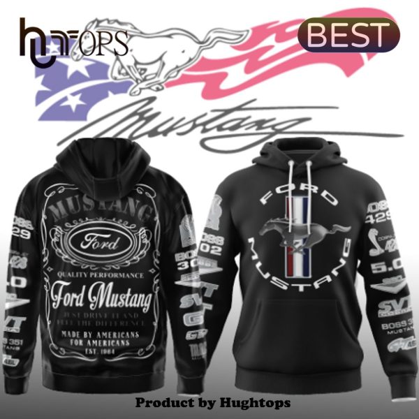 Luxury Ford Mustang Sports Black Printed Hoodie