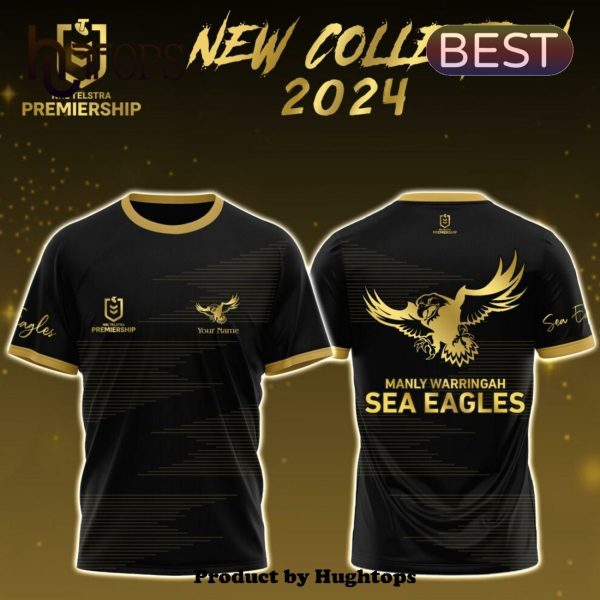 Manly Warringah Sea Eagles NRL Golden T-Shirt, Cap