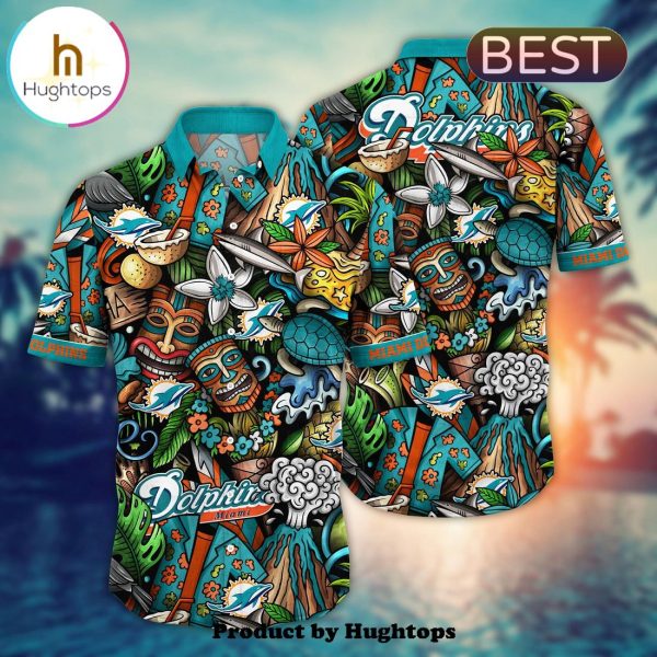 Miami Dolphins Flower Hawaii Shirt For Fans, Summer Football Shirts