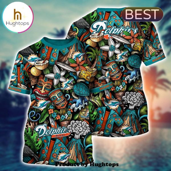 Miami Dolphins Flower Hawaii Shirt For Fans, Summer Football Shirts