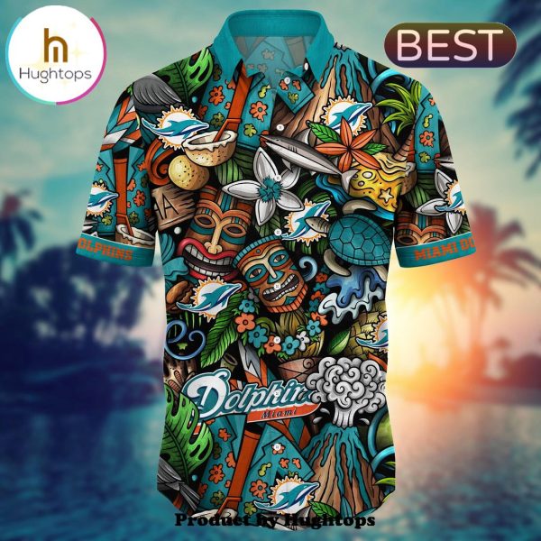 Miami Dolphins Flower Hawaii Shirt For Fans, Summer Football Shirts