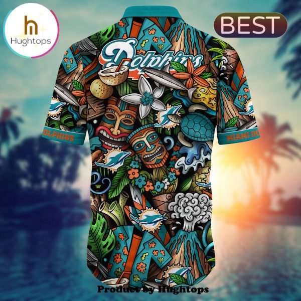 Miami Dolphins Flower Hawaii Shirt For Fans, Summer Football Shirts