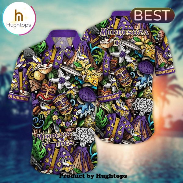 Minnesota Vikings Flower Hawaii Shirt For Fans, Summer Football Shirts