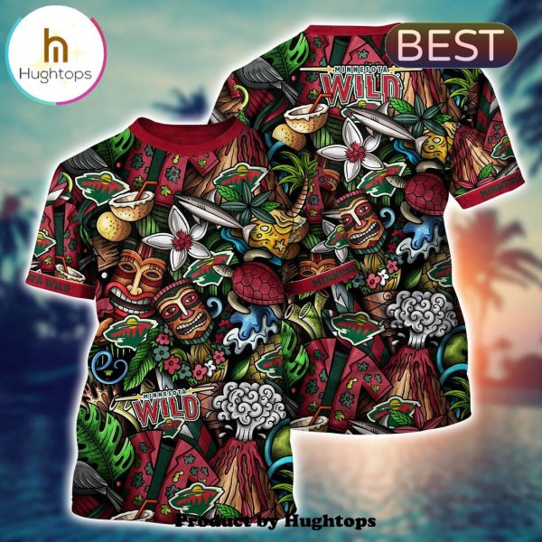 Minnesota Wild Flower Hawaii Shirt For Fans, Summer Football Shirts