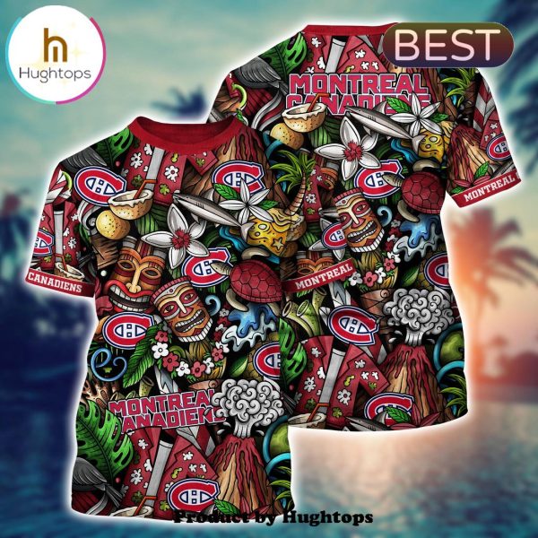 Montreal Canadiens Flower Hawaii Shirt For Fans, Summer Football Shirts