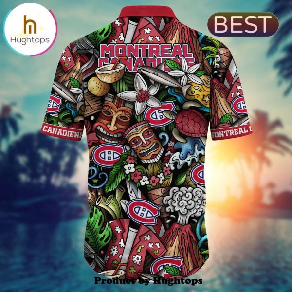 Montreal Canadiens Flower Hawaii Shirt For Fans, Summer Football Shirts