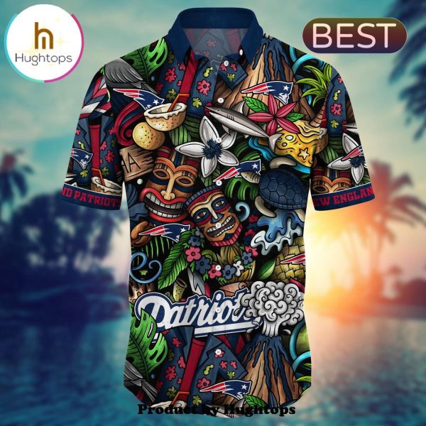 New England Patriots Flower Hawaii Shirt For Fans, Summer Football Shirts