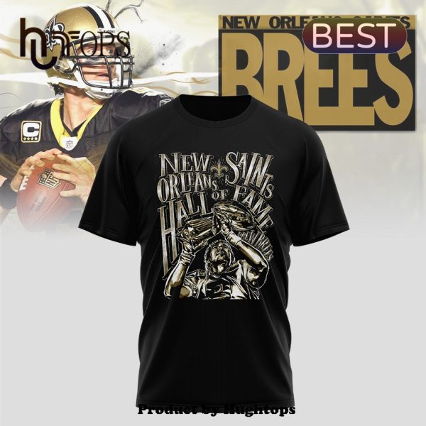 New Orleans Saints Drew Brees Hall of Fame T-Shirt, Cap