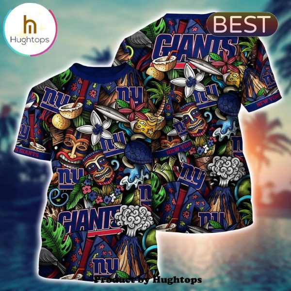 New York Giants Flower Hawaii Shirt For Fans, Summer Football Shirts