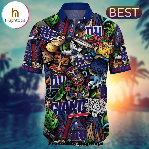 New York Giants Flower Hawaii Shirt For Fans, Summer Football Shirts