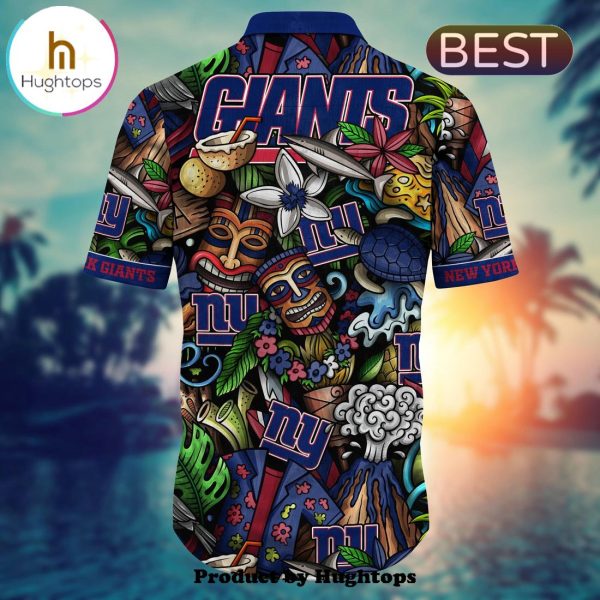 New York Giants Flower Hawaii Shirt For Fans, Summer Football Shirts