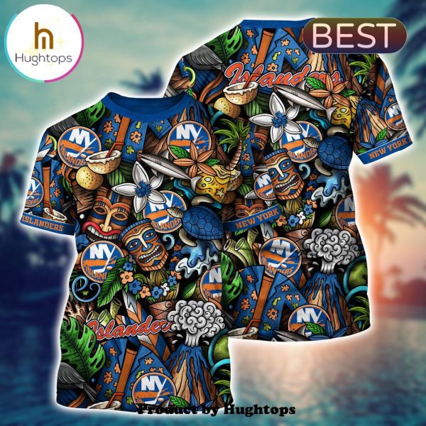 New York Islanders Flower Hawaii Shirt For Fans, Summer Football Shirts