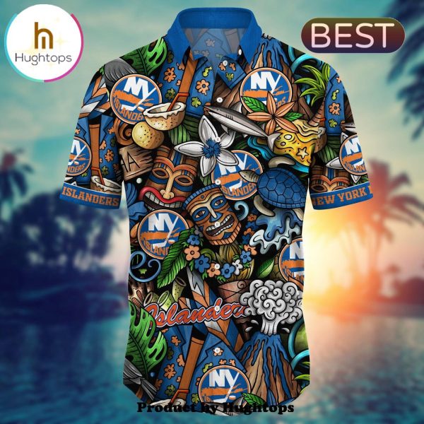 New York Islanders Flower Hawaii Shirt For Fans, Summer Football Shirts