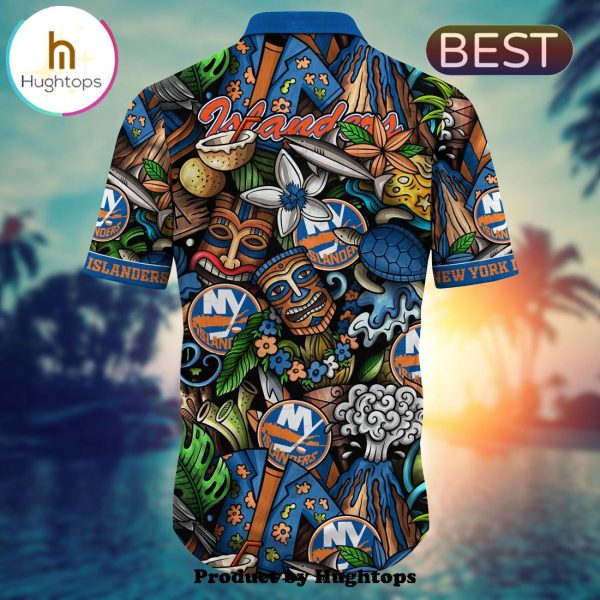 New York Islanders Flower Hawaii Shirt For Fans, Summer Football Shirts