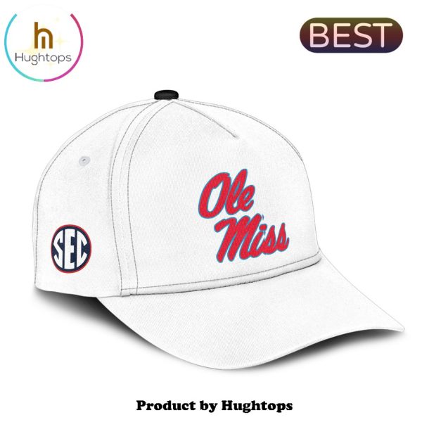 Ole Miss Rebels NCAA Sports White Hoodie, Jogger, Cap