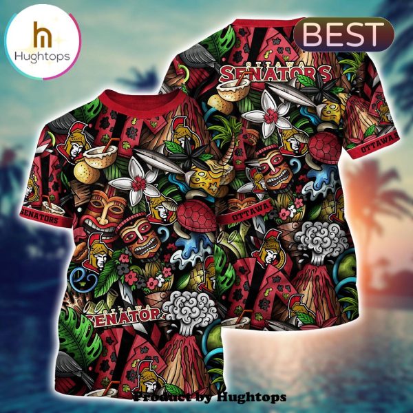 Ottawa Senators Flower Hawaii Shirt For Fans, Summer Football Shirts