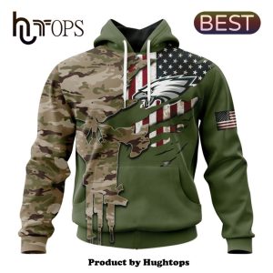 Personalized Philadelphia Eagles Army Design Hoodie