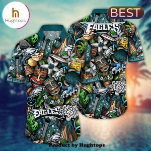 Philadelphia Eagles Flower Hawaii Shirt For Fans, Summer Football Shirts