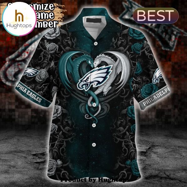 Philadelphia Eagles Rose Dragon Hawaii Shirt For Sports Enthusiasts