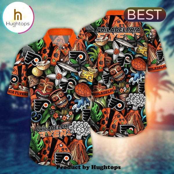 Philadelphia Flyers Flower Hawaii Shirt For Fans, Summer Football Shirts