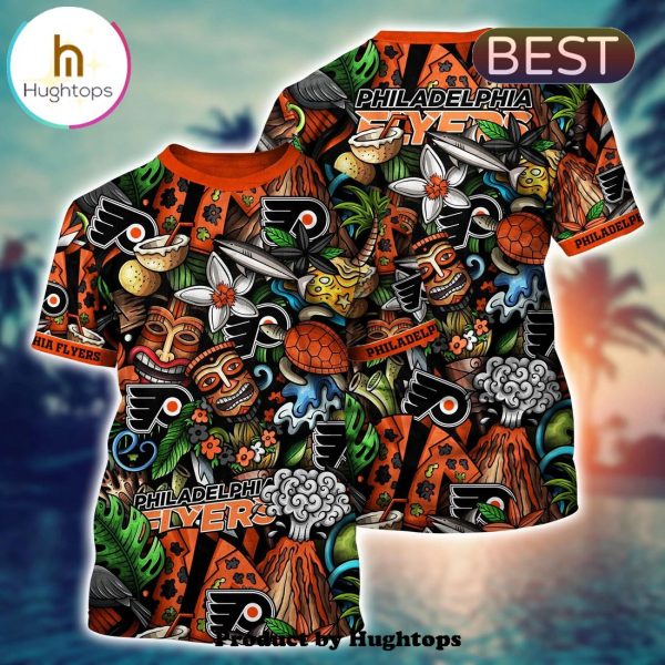 Philadelphia Flyers Flower Hawaii Shirt For Fans, Summer Football Shirts