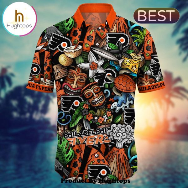 Philadelphia Flyers Flower Hawaii Shirt For Fans, Summer Football Shirts