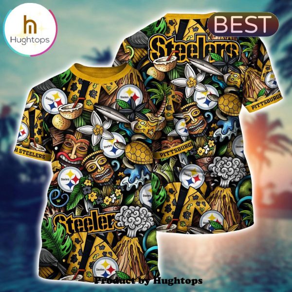 Pittsburgh Steelers Flower Hawaii Shirt For Fans, Summer Football Shirts