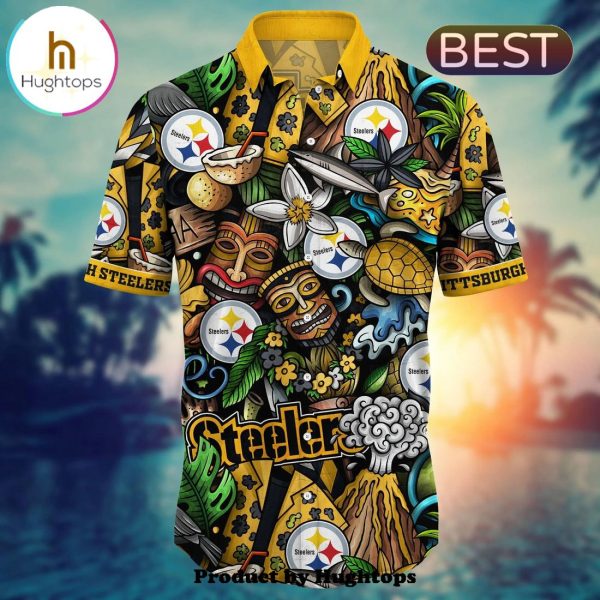 Pittsburgh Steelers Flower Hawaii Shirt For Fans, Summer Football Shirts