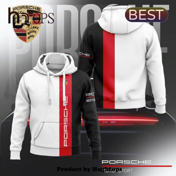 Porsche Motorsport White Printed Hoodie