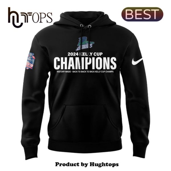 Premium 2024 Florida Everblades Champions Black Hoodie