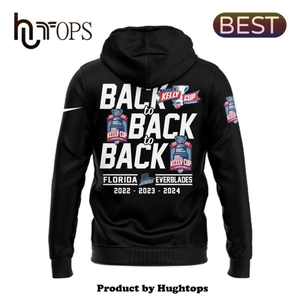 Premium 2024 Florida Everblades Champions Black Hoodie