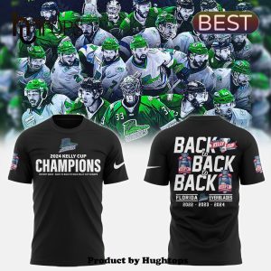 Premium 2024 Florida Everblades Champions Black T-Shirt, Jogger, Cap