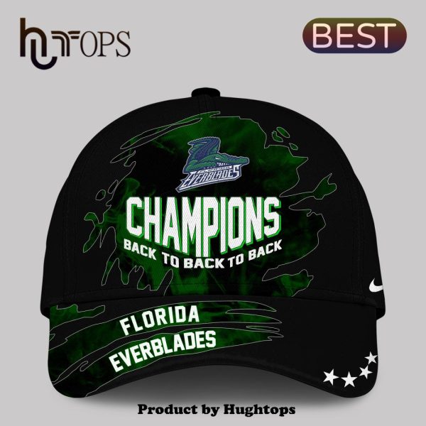 Premium 2024 Florida Everblades Champions Black T-Shirt, Jogger, Cap