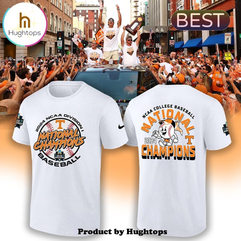 Premium NCAA Tennessee National Champion White T-Shirt, Cap