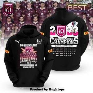 Premium Queensland Maroons 2023 Champion Black Hoodie