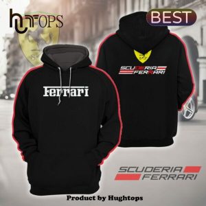 Premium Scuderia Ferrari High Quality Printed Black Hoodie