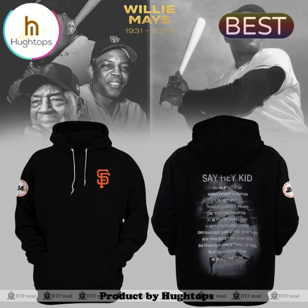 Premium Willie Mays Black San Francisco Giants Hoodie