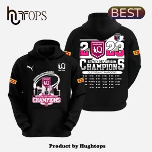 Queensland Maroons-State Of Origin Champion Black Hoodie