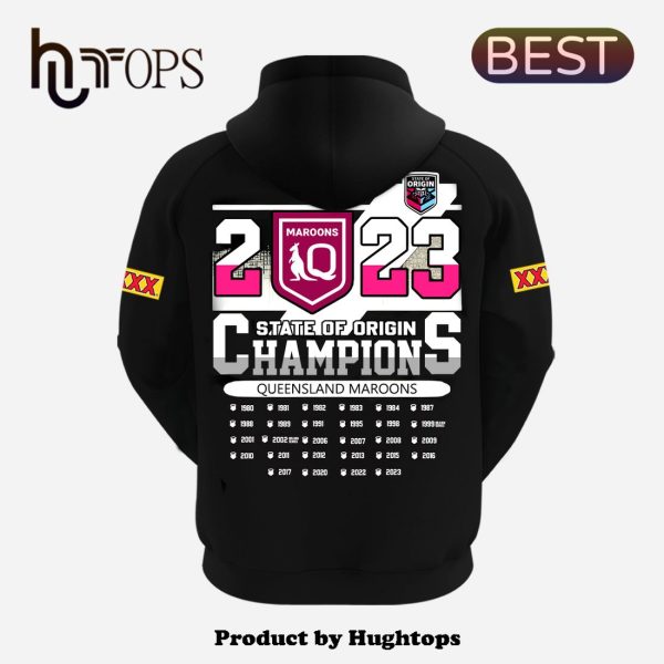 Queensland Maroons-State Of Origin Champion Black Hoodie