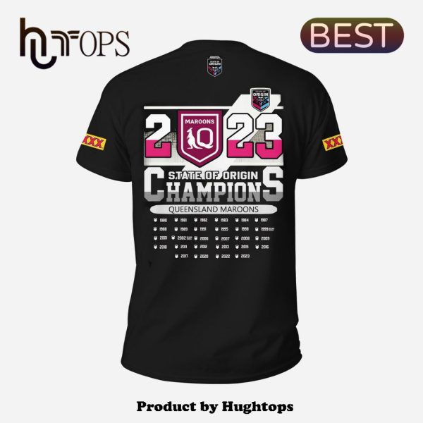 Queensland Maroons-State Of Origin Champion Black Hoodie