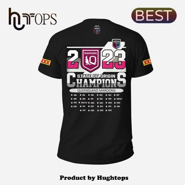 Queensland Maroons-State Of Origin Champion Premium Black Shirt