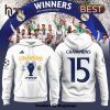 Real Madrid Champions 15 UCL White Hoodie, Cap