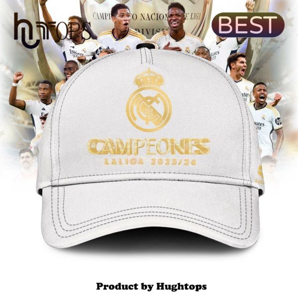 Real Madrid Campeones 2023 2024 Laliga Combo T-Shirt, Cap