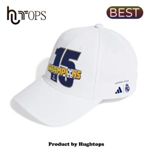Real Madrid Champions 15 UCL White T-Shirt, Cap