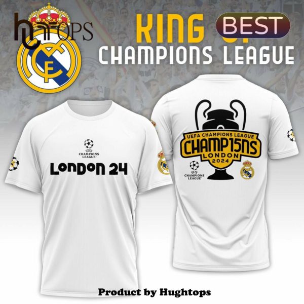 Real Madrid King Of Champions League London24 White Hoodie