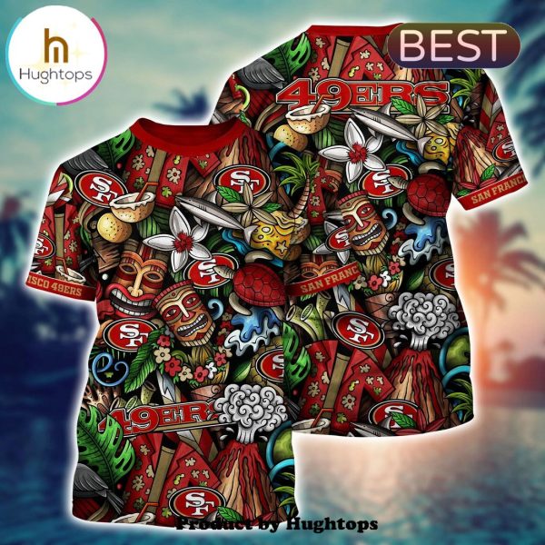 San Francisco 49ers Flower Hawaii Shirt For Fans, Summer Football Shirts